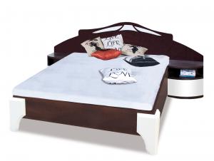 ROME manželská posteľ DL1-4 sosna + biely lesk