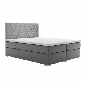 Boxspringová posteľ ORA sivá Tempo Kondela 160 x 200 cm