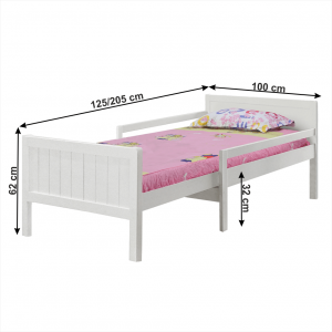 Detská nastaviteľná posteľ EUNIKA Tempo Kondela Biela #3 small