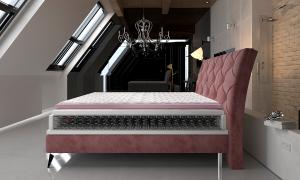 NABBI Amika 180 čalúnená manželská posteľ s úložným priestorom biela #2 small