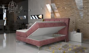NABBI Amika 180 čalúnená manželská posteľ s úložným priestorom biela #3 small
