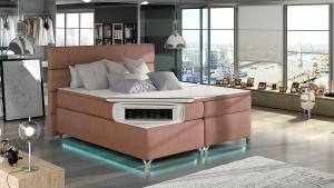 NABBI Avellino 180 čalúnená manželská posteľ s úložným priestorom svetlomodrá #3 small