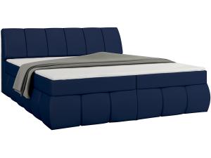 NABBI Vareso 160 čalúnená manželská posteľ s úložným priestorom modrá (Soft 09)