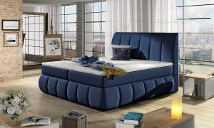 NABBI Vareso 160 čalúnená manželská posteľ s úložným priestorom modrá (Soft 09) #1 small