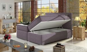 NABBI Diana 160 čalúnená manželská posteľ s úložným priestorom fialová #3 small