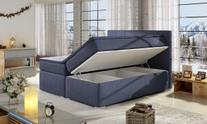 NABBI Barmo 140 čalúnená manželská posteľ s úložným priestorom čierna (Soft 11) #3 small