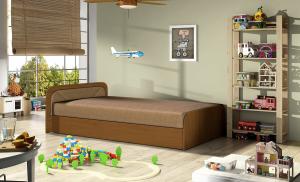 NABBI Pinerolo 80 L jednolôžková posteľ s úložným priestorom hnedá #1 small