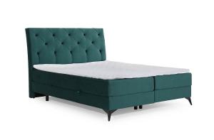NABBI Lazio 180 čalúnená manželská posteľ s úložným priestorom tmavozelená #1 small