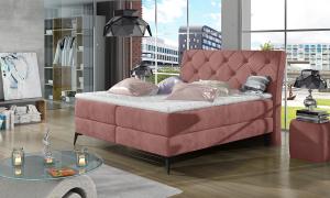 NABBI Lazio 160 čalúnená manželská posteľ s úložným priestorom ružová (Kronos 29)