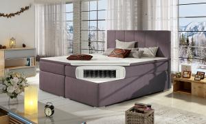 NABBI Barmo 180 čalúnená manželská posteľ s úložným priestorom fialová #2 small