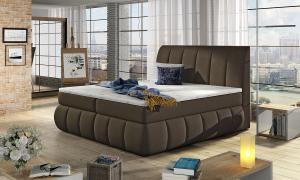 NABBI Vareso 160 čalúnená manželská posteľ s úložným priestorom hnedá (Orinoco 29)