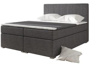NABBI Anzia 140 čalúnená manželská posteľ s úložným priestorom sivá