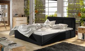 NABBI Branco UP 200 čalúnená manželská posteľ s roštom čierna