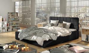 NABBI Galimo UP 200 čalúnená manželská posteľ s roštom čierna