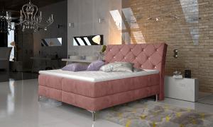 NABBI Amika 180 čalúnená manželská posteľ s úložným priestorom ružová (Kronos 29) #1 small