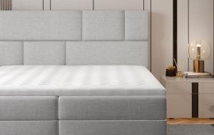 NABBI Ferine 145 čalúnená manželská posteľ s úložným priestorom sivá (Sawana 05) #2 small