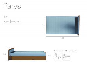 NABBI Pinerolo 80 P jednolôžková posteľ s úložným priestorom sivá #2 small