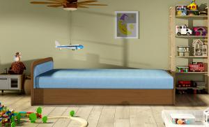 NABBI Pinerolo 80 L jednolôžková posteľ s úložným priestorom svetlomodrá #1 small
