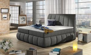 NABBI Vareso 180 čalúnená manželská posteľ s úložným priestorom sivá (Sawana 05)