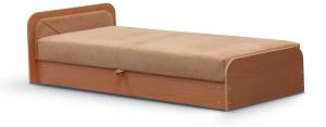NABBI Pinerolo 80 L jednolôžková posteľ s úložným priestorom svetlohnedá