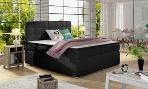 NABBI Anzia 180 čalúnená manželská posteľ s úložným priestorom čierna (Soft 11) #1 small
