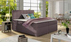 NABBI Anzia 160 čalúnená manželská posteľ s úložným priestorom fialová