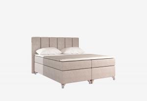 NABBI Barino 140 čalúnená manželská posteľ s úložným priestorom béžová (Dora 21)