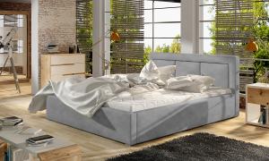 NABBI Branco UP 160 čalúnená manželská posteľ s roštom svetlosivá (Paros 05)