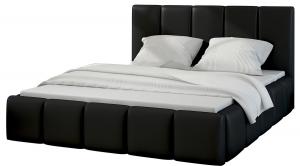 NABBI Evora 160 čalúnená manželská posteľ čierna (Soft 11)