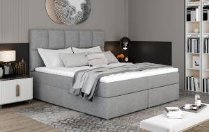 NABBI Grosio 185 čalúnená manželská posteľ s úložným priestorom svetlosivá #1 small