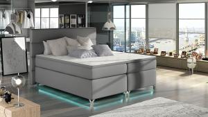NABBI Avellino 160 čalúnená manželská posteľ s úložným priestorom sivá (Soft 29) #1 small