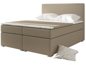 NABBI Diana 160 čalúnená manželská posteľ s úložným priestorom béžová