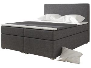 NABBI Diana 180 čalúnená manželská posteľ s úložným priestorom sivá