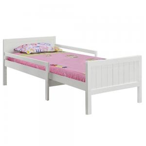 TEMPO KONDELA Eunika jednolôžková posteľ s nastaviteľnou dĺžkou biela