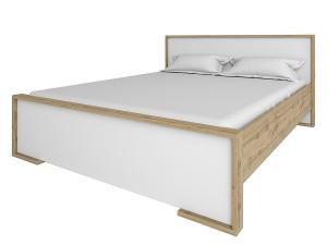 NABBI Finni 1600 manželská posteľ dub wotan / biela