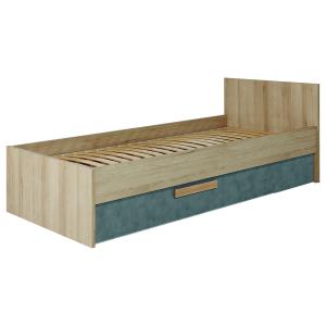 BOG-FRAN Aygo AG12 jednolôžková posteľ (váľanda) s uložným priestorom pieskový buk / peltro #1 small
