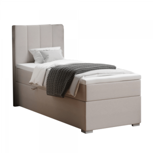 Boxspringová posteľ, jednolôžko, taupe, 90x200, ľavá, BRED