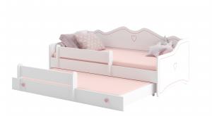 ArtAdr Detská posteľ Emka II Farba: Biela / ružový úchyt #2 small