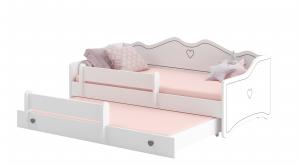 ArtAdr Detská posteľ Emka II Farba: Biela / ružový úchyt #3 small