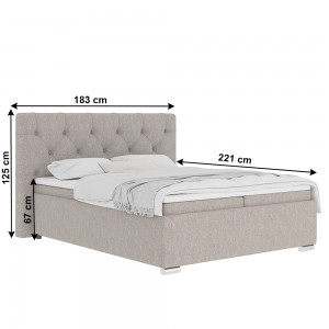 Boxspringová posteľ MORINA taupe Tempo Kondela 160 x 200 cm
