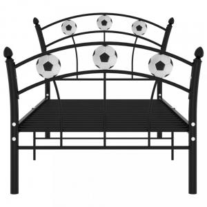 Detská posteľ 90x200 kov Dekorhome Čierna #2 small
