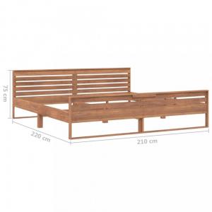 Posteľ masívny teak Dekorhome 200x200 cm