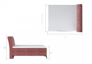 Artelta Manželská posteľ ADERITO Boxspring | 160 x 200 cm Farba: Soro 61 / Soro 61 #3 small