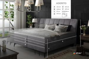 Artelta Manželská posteľ ADERITO Boxspring | 180 x 200 cm Farba: Soro 61 / Soro 61 #3 small