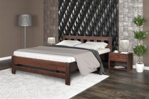 NABBI Vulcano WB-140 drevená manželská posteľ s roštom 140x200 cm orech #1 small