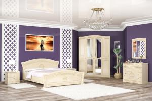 NABBI Molis BD-160 rustikálna manželská posteľ s roštom 160x200 cm breza polárna #1 small