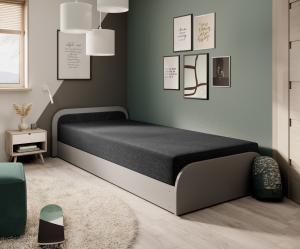 ArtElta Jednolôžková posteľ PARYS sivá | 80 x 190 cm Farba: Ľavá / Sawana 05 #2 small