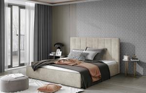 ArtElta Manželská posteľ AUDREY | 140 x 200 cm Farba: Čierna / Soft 11 #1 small