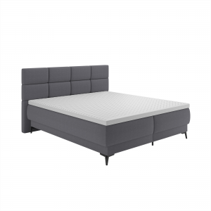 Boxspringová posteľ, 160x200, sivá, OPTIMA B