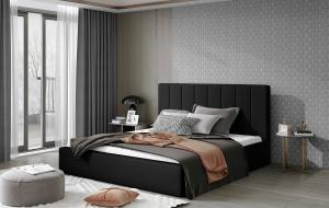 ArtElta Manželská posteľ AUDREY | 160 x 200 cm Farba: Čierna / Soft 11